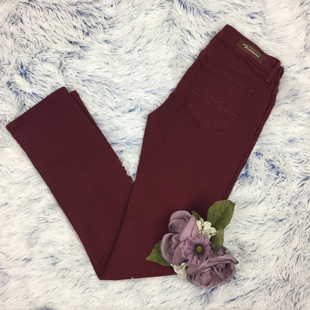 Sebastian McCall Maroon Straight Leg 27x29.75 EUC